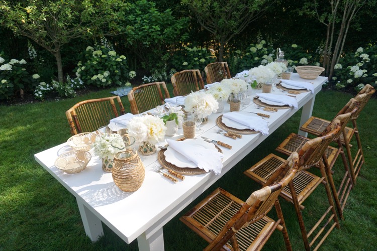 outdoor dinner table setting design